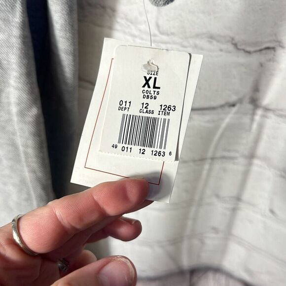 NFL Indianapolis Colts Polo Short sleeve Size XL Cotton NEW Gray Steel - Picture 3 of 6